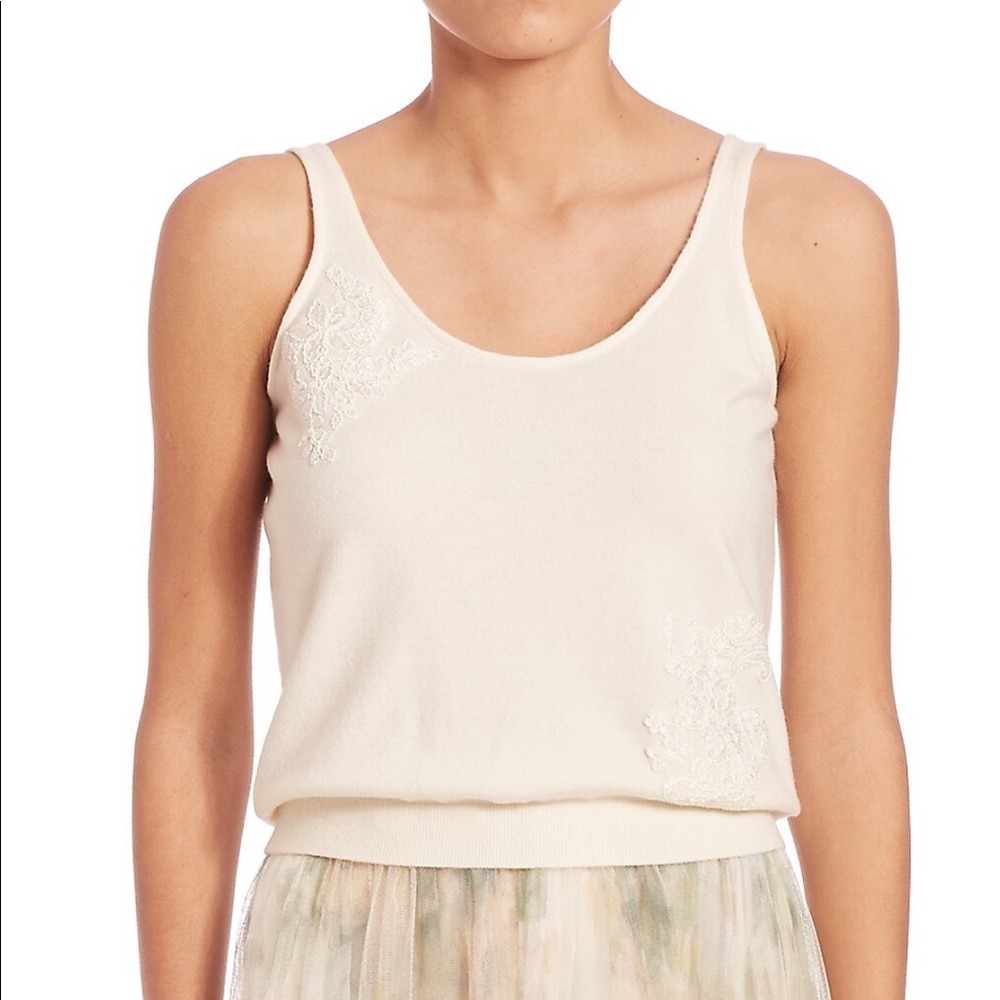 Jenny Yoo Cora Lace Tank EUC